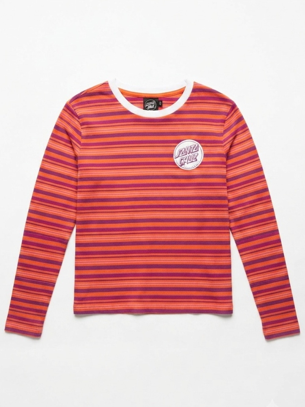 Santa Cruz Skateboards Stripe Ringed Dot Boyfriend Ringer Long sleeve tee - Picture 2 of 13